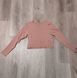 All in Motion Crop Long Sleeve Workout Top Size L